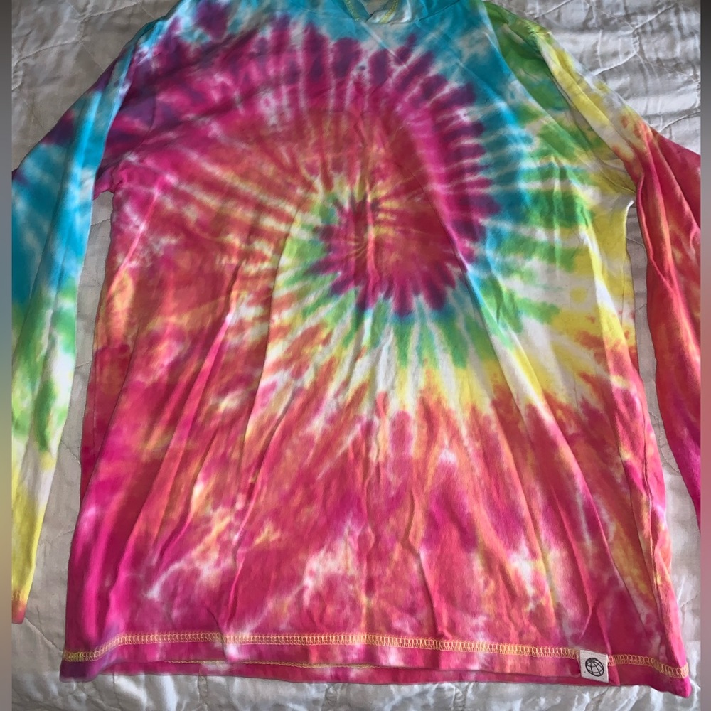Unisex rainbow tie die hoodie